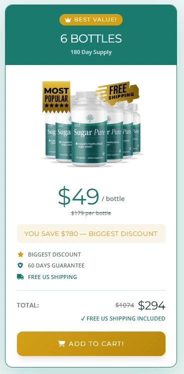 Sugar Pure- 6 Bottle